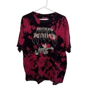 Disney Mickey Mouse Pink and Black tie dye Short Sleeve Tee